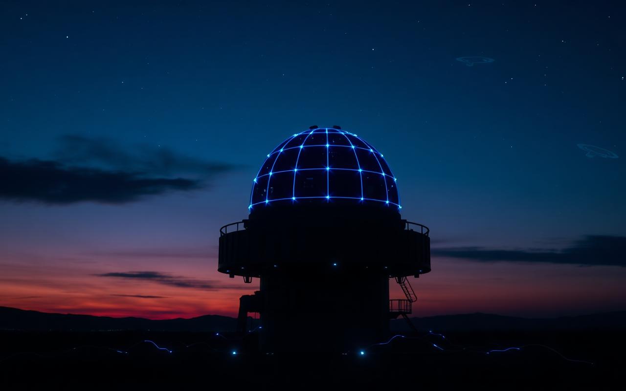 Defense radar dome with digital overlay